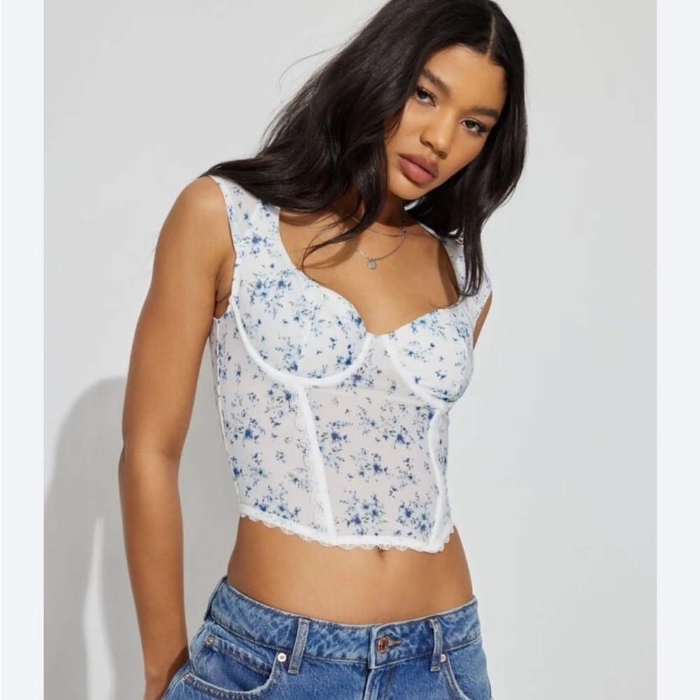 Milan Mesh Tie Back Bustier